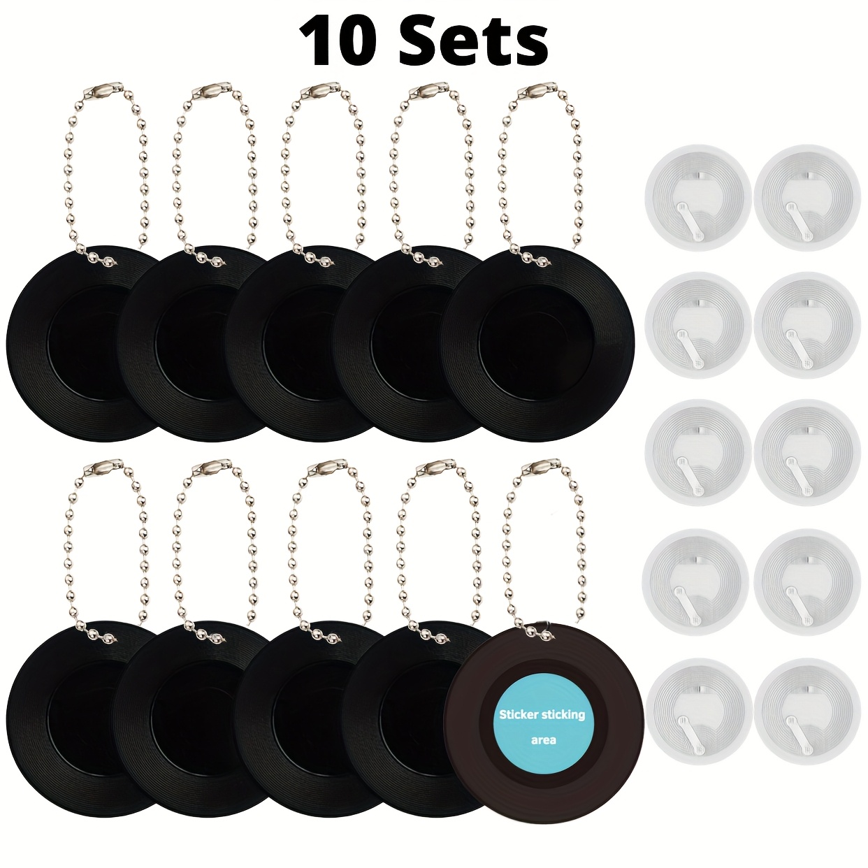 TEMU Gift For Her/him 10 Sets Of Nfc-enabled Vinyl Record Keychains - , Lovers, Retro Nfc Additions For Birthdays, Anniversaries, Christmas,