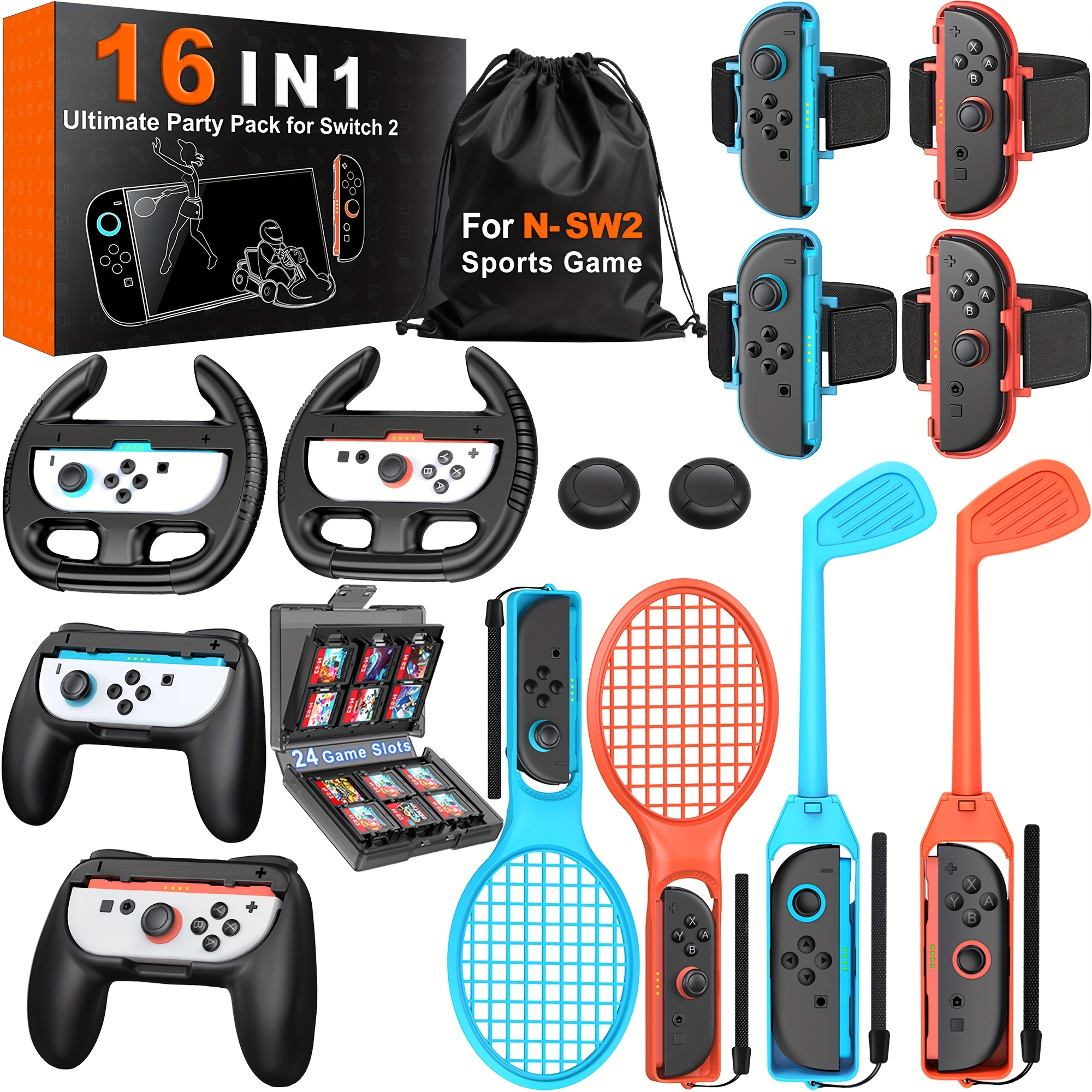 14 in switch sports accessories bundle, switch accessories
