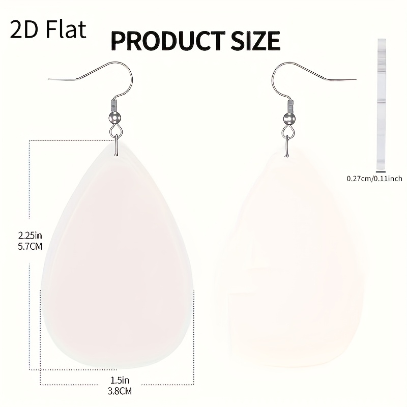 Bohemian Style Black and White Pattern Teardrop Earrings