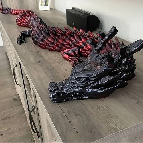 enormous black printed dragon 35 4 inches flexible joints ideal for cars and home decor christmas halloween valentines day easter gifts