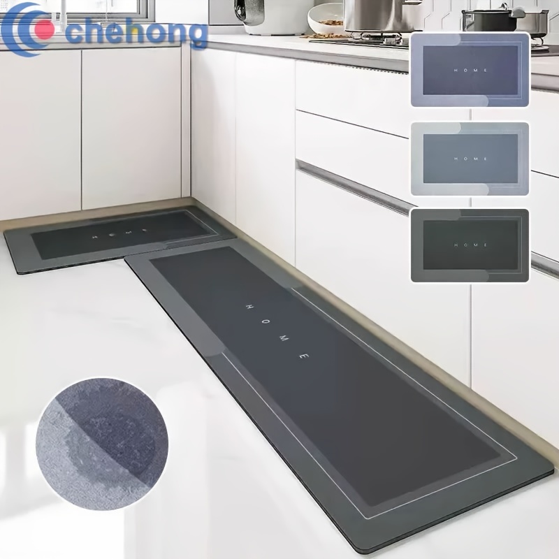 

2pcs, Ultra-absorbent Mud Kitchen Mat - Anti-slip, Quick Dry For Bathroom & Living Room, (15.75inchx23.62inch+15.75inchx47.24inch)