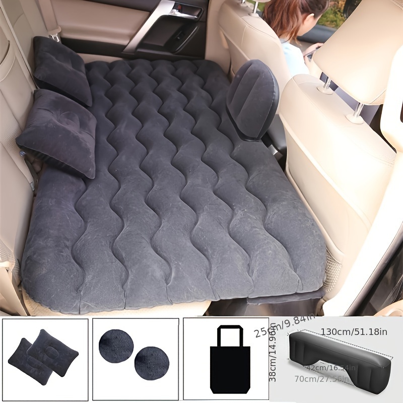 

Portable Inflatable Car Mattress - 1pc, Solid Color, Multi-use Outdoor Air Bed With Storage Bag, Perfect Gift For Family, In , Car Air Bed, Gift