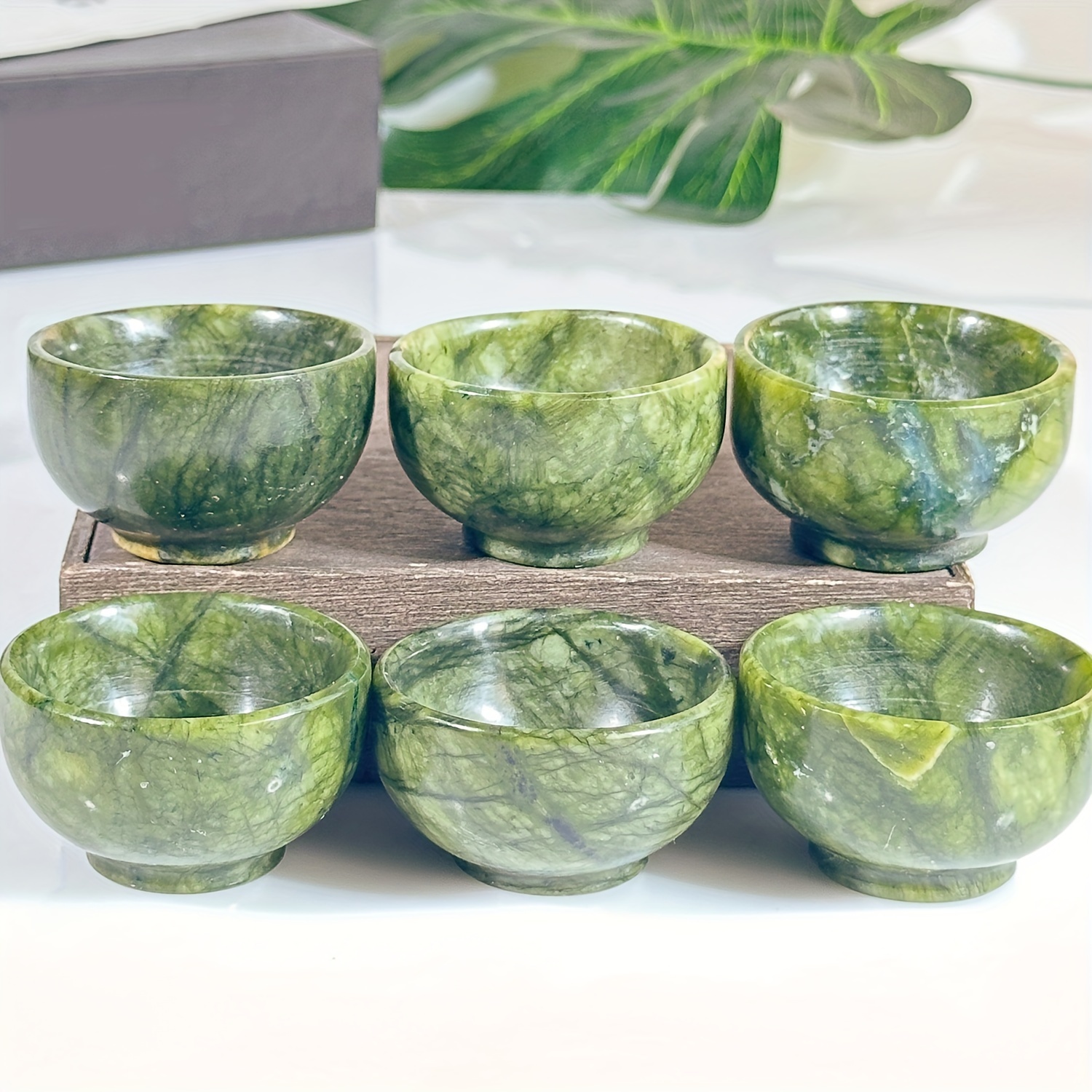 

1pc Natural Crystal Jade Bowl, Crystal Cup, Home Decor