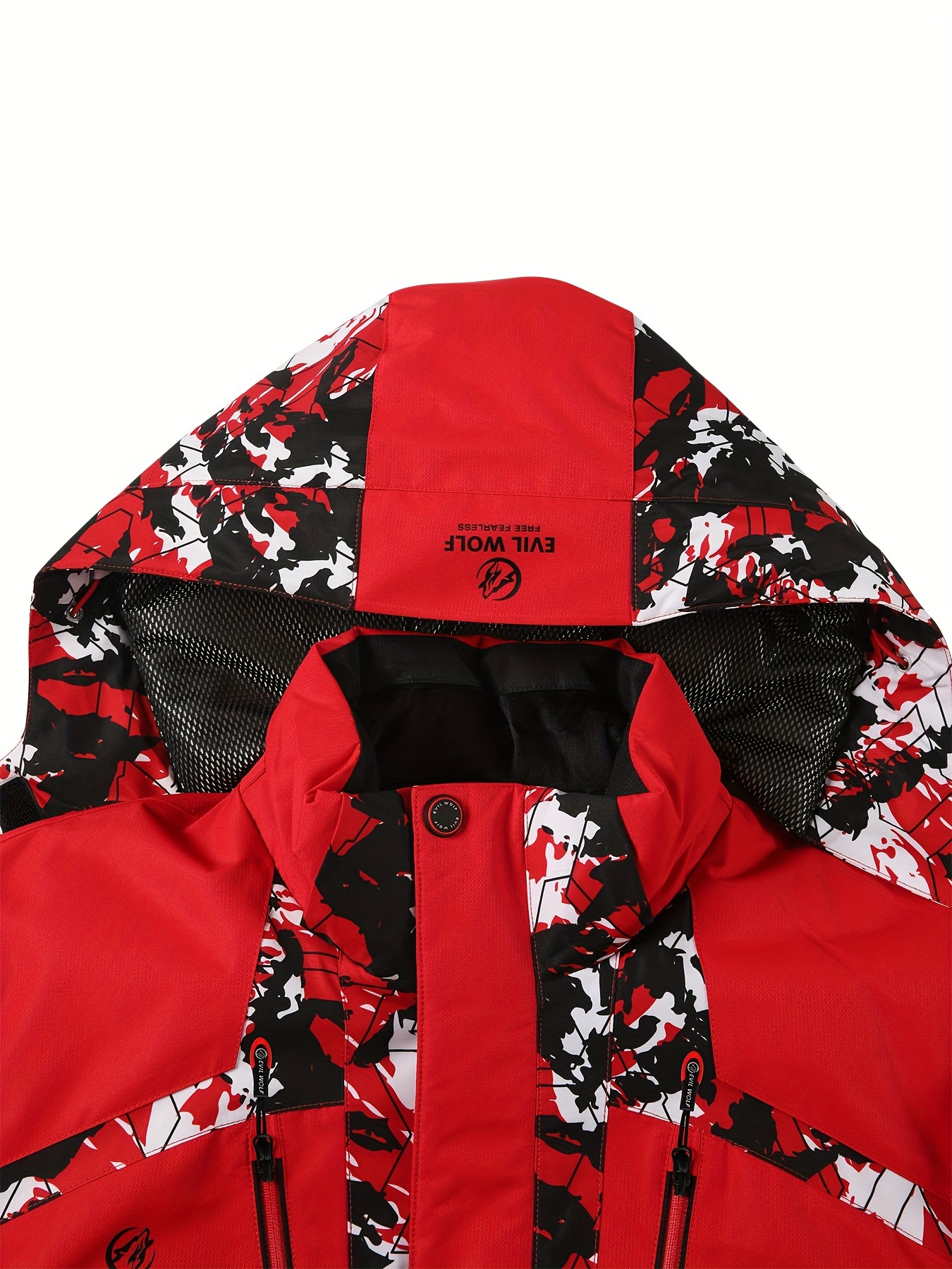 mens insulated ski jacket winter coat hood multi pocket Temu