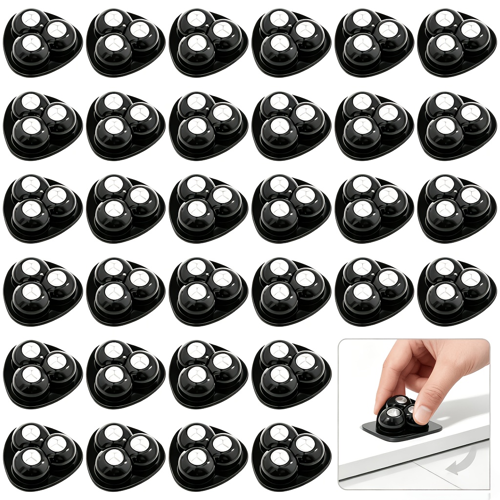 360° Rotating Wheel, 28pcs Furniture With Spherical Casters, Flat Furniture Casters, 3- Casters, Self-adhesive Storage Boxes For Small Furniture And Kitchen Utensils