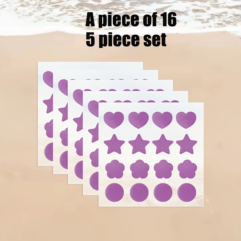 TEMU Sunscreen Sticker - 80 Detection Sticker, To Reapply Sunscreen, Sticker Waterproof And Sweat Resistant, Suitable For Outdoor, Beach Swimming,