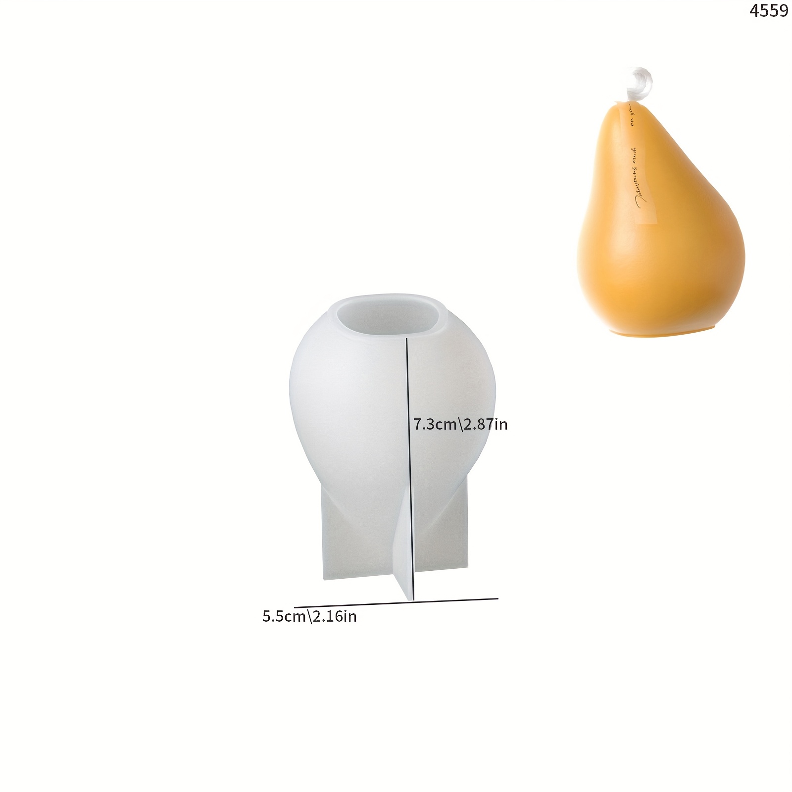 E-shop DIY Harz-Silikonform für Duftkerzen-Birnen, Deko-Ornament für Zuhause & Schreibtisch, Handwerk-Kits zum Gießen – Ideales Geschenkset für