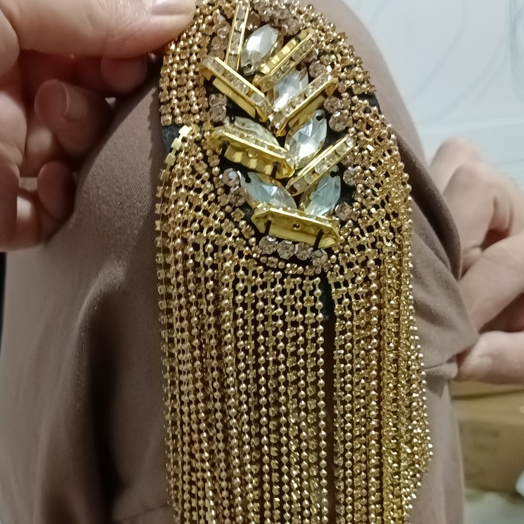 Glass Tassel Epaulettes for Men's Suits