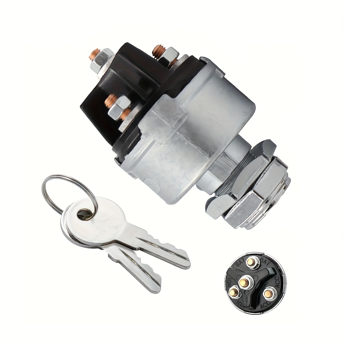 Image of Switch For Car, Forklift, Truck, Tractor, Trailer - Universal 4-position Starter Switch (acc/off/ign/start)
