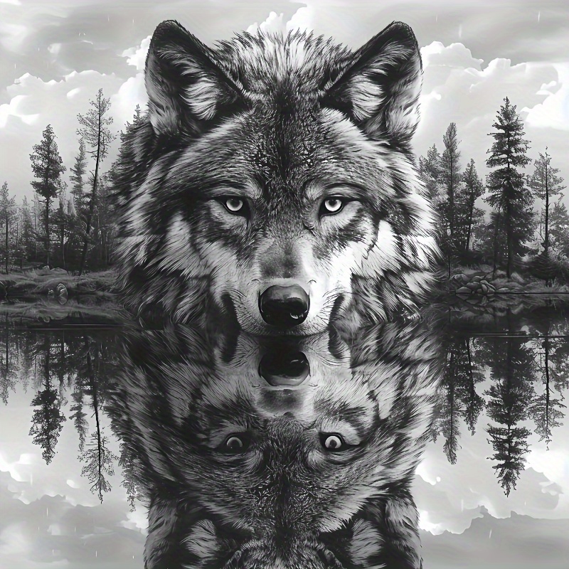 

A Wolf In The - , Diy Iron-on , Suitable For Diy T-shirts, , Sweatshirts, Handbags, Pillows