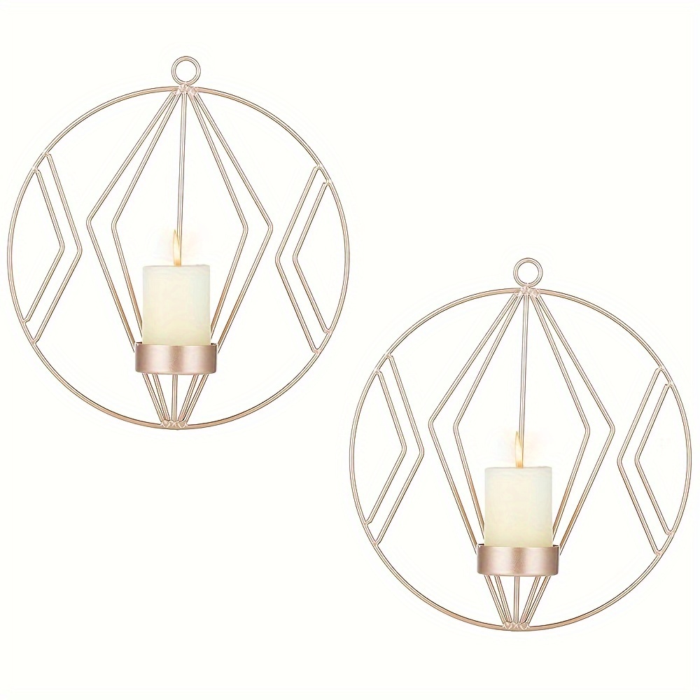 2pcs Wall Candle Holder Decorative Candle Sconces Wall Mount
