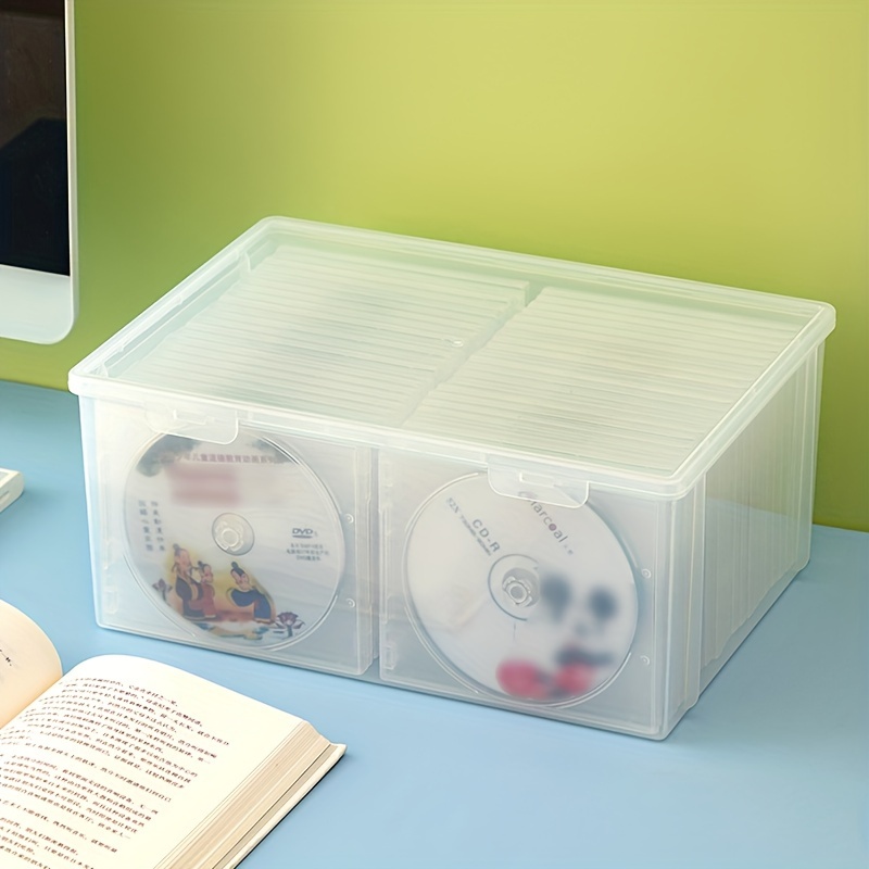 1 adet şeffaf toz geçirmez saklama kutusu ev dvd saklama - Temu