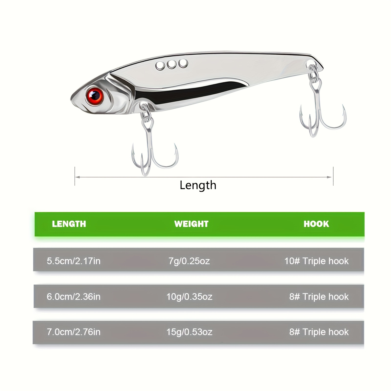 Metal Hard Vib Fishing Lure Sinking Jigging Spoons Blade - Temu