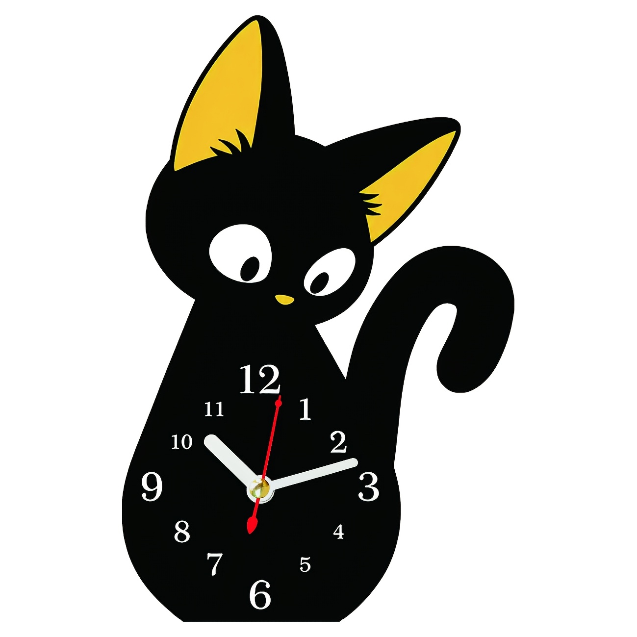 TEMU 1pc Creative Cartoon Cat Desktop Clock, Fresh Cute Silent Clock, Home Decor Clock, Suitable For Living Room, Bedroom, Kitchen, Office, And Pet