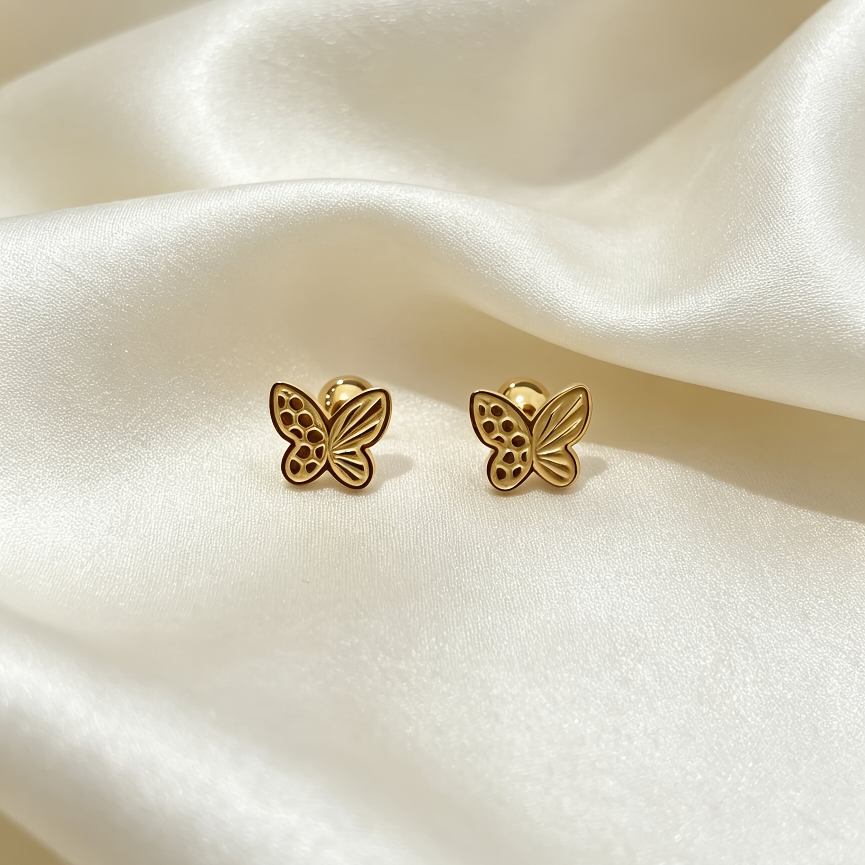 TEMU 1 Par de Aretes de Acero Inoxidable 316, Aretes de de Moda, Aretes de , , Resistentes a la Decoloración, Diseño Tipo Tornillo, Artesanía de