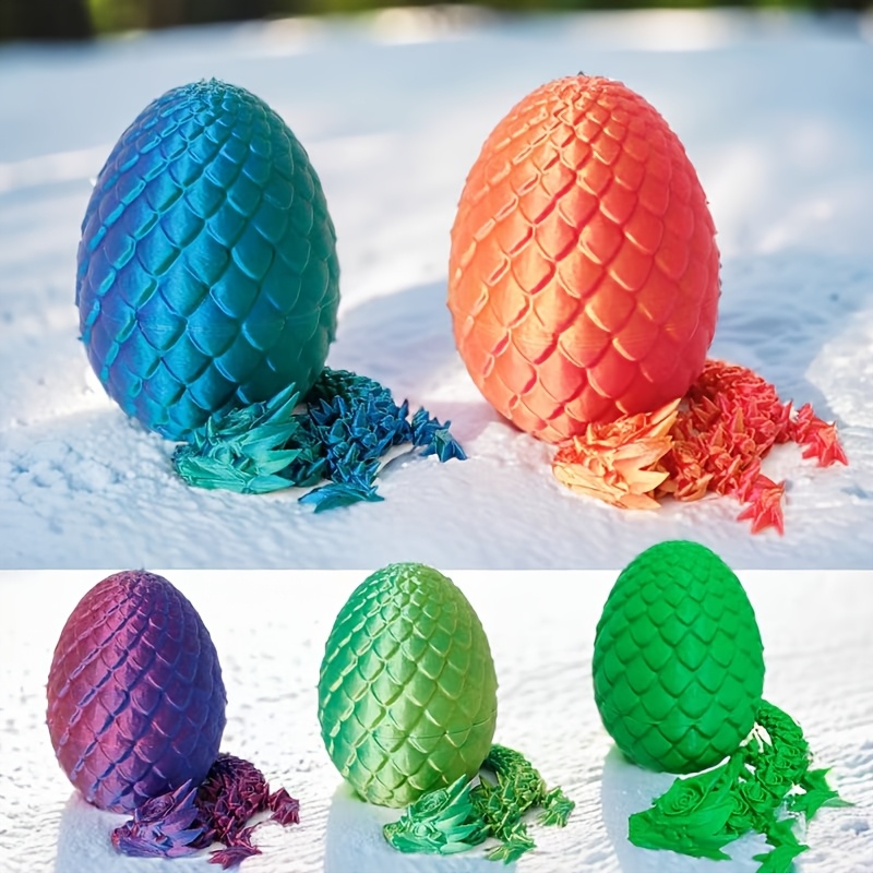 

3d Printed Egg And Hinged Dragon Room And Car Decoration Perfect Valentine's Day Or New Year Gift Creative Gift