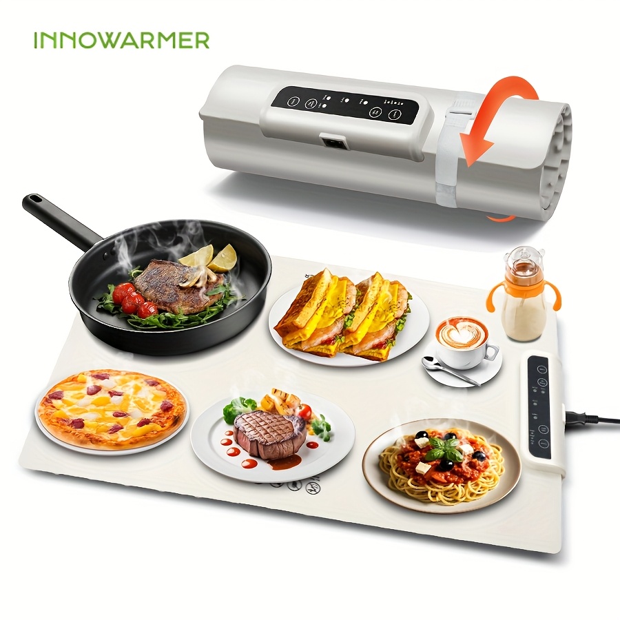 TEMU Food Warming Mat, Electric Food Warming Mat, Portable Silicone Food Warmer Mat, Electric Food Warming Tray For Buffet To Keep Food Warm At