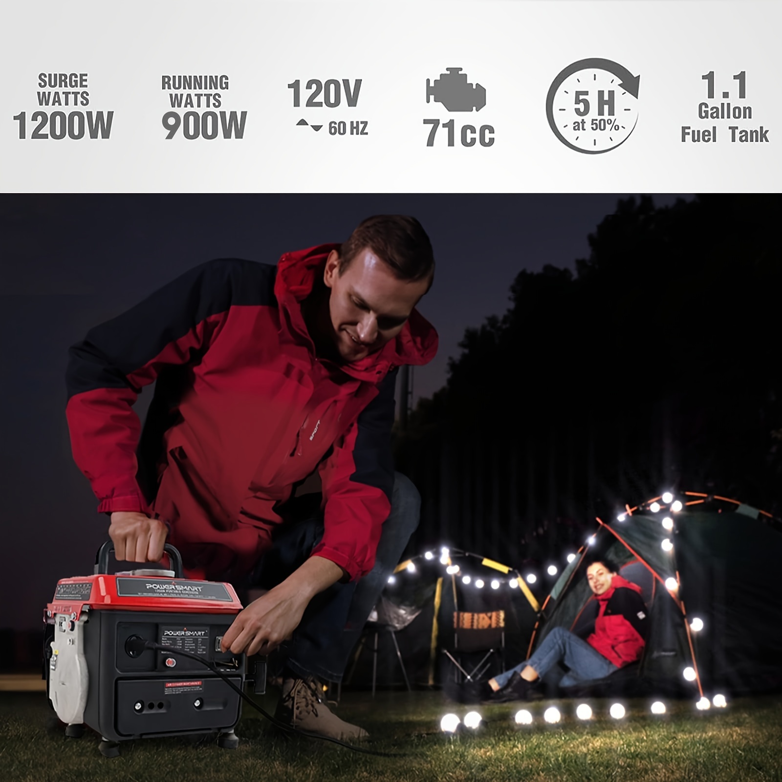 1200w portable 2 generator for camping job sites small generator for outdoors details 6