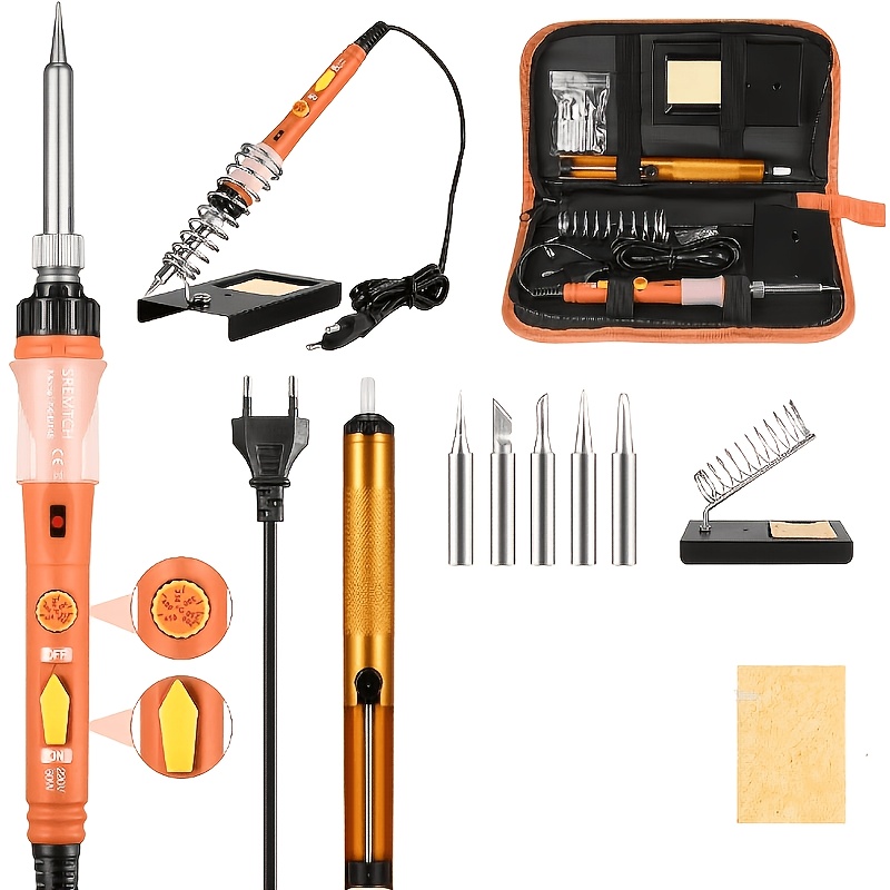 Welding, Sremtch [upgraded Version] With Switch Adjustable Temperature 5pcs Set Of Welding , Welding Frame Pu Bag