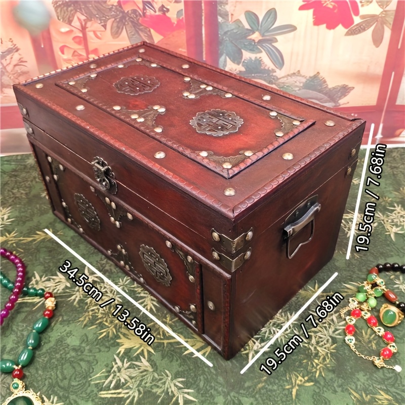 TEMU Large Wooden Crates, Vintage Wooden Boxes, Item Storage, Jewelry And Accessory Storage, Large Wooden Crates For Photo Props, Wooden Crates For