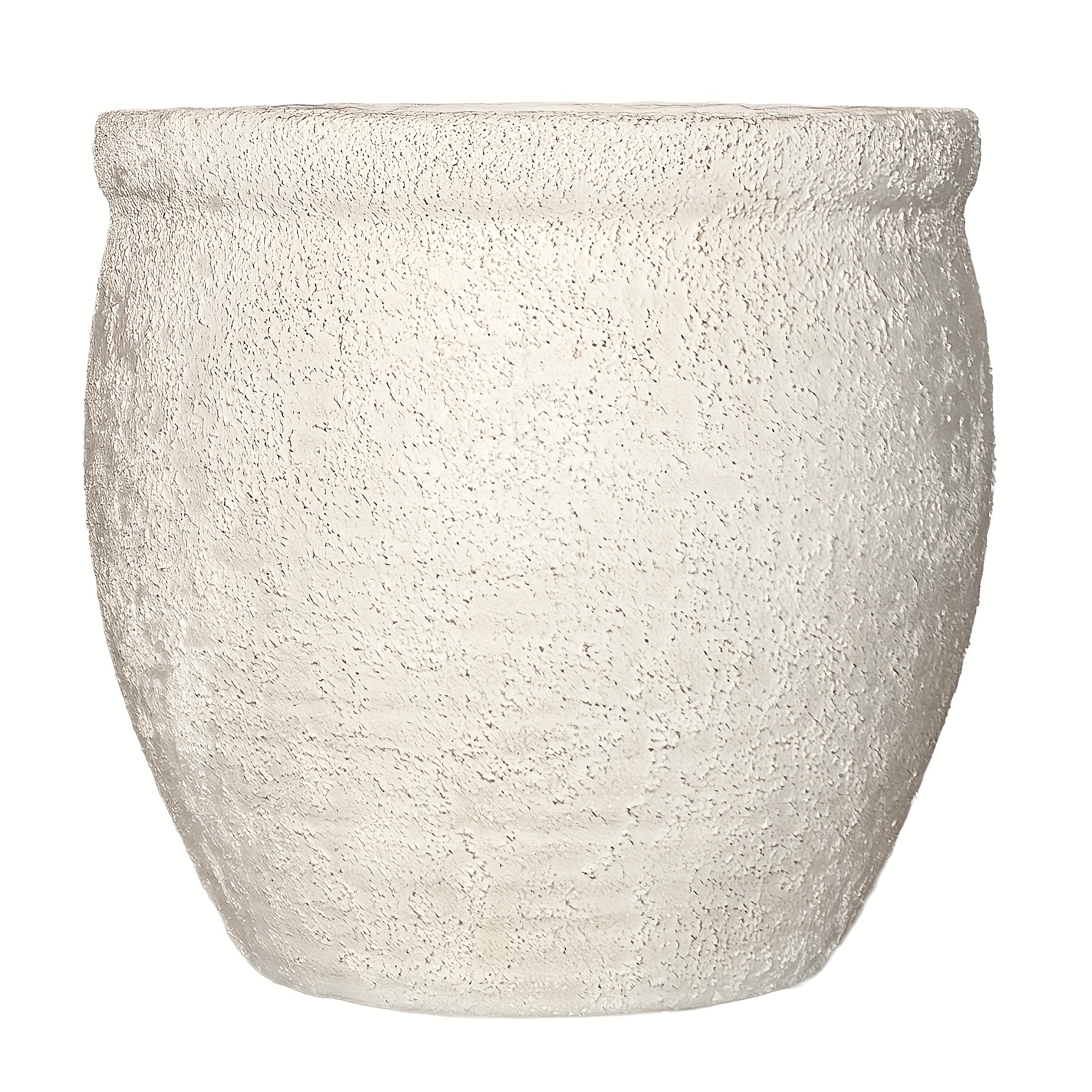 12 h x 12 dia   planter   indoor outdoor flower pot handcrafted textured beige plant container with   durable lightweight decorative pot for patio porch garden or home decor
