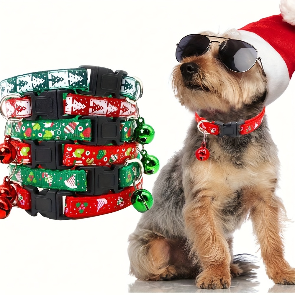 

5pcs Christmas Pet Collars & - And , Polyester