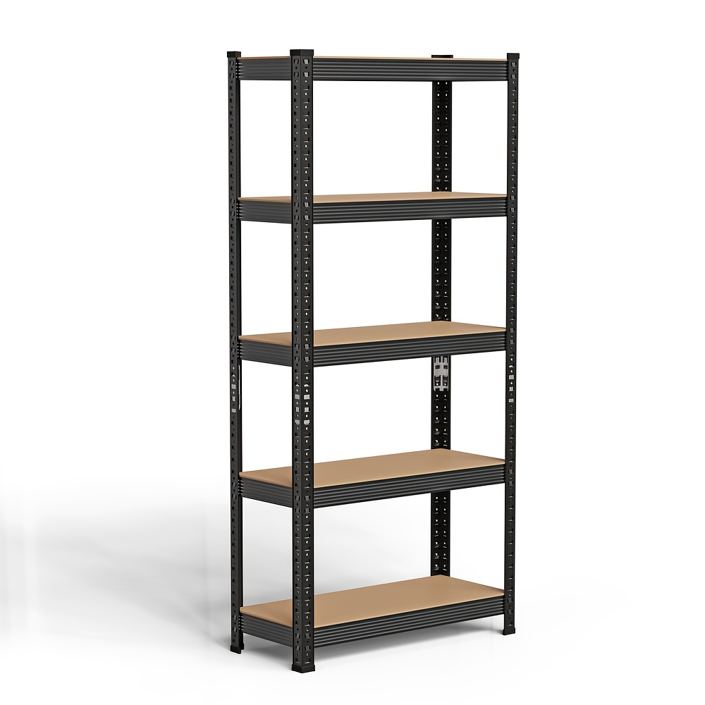 Metal Storage Rack, 5-tier Shelving Unit, Suitable For Kitchen And Bathroom, 30x70x150cm, Black, Utility Racks