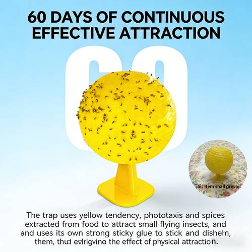 spherical mosquito swatter 3 sets yellow indoor and outdoor insect trapping ball including insect trapping ball 3 fixing sticker 3 pest trap fruit fly catcher insect trapping trap anywhere
