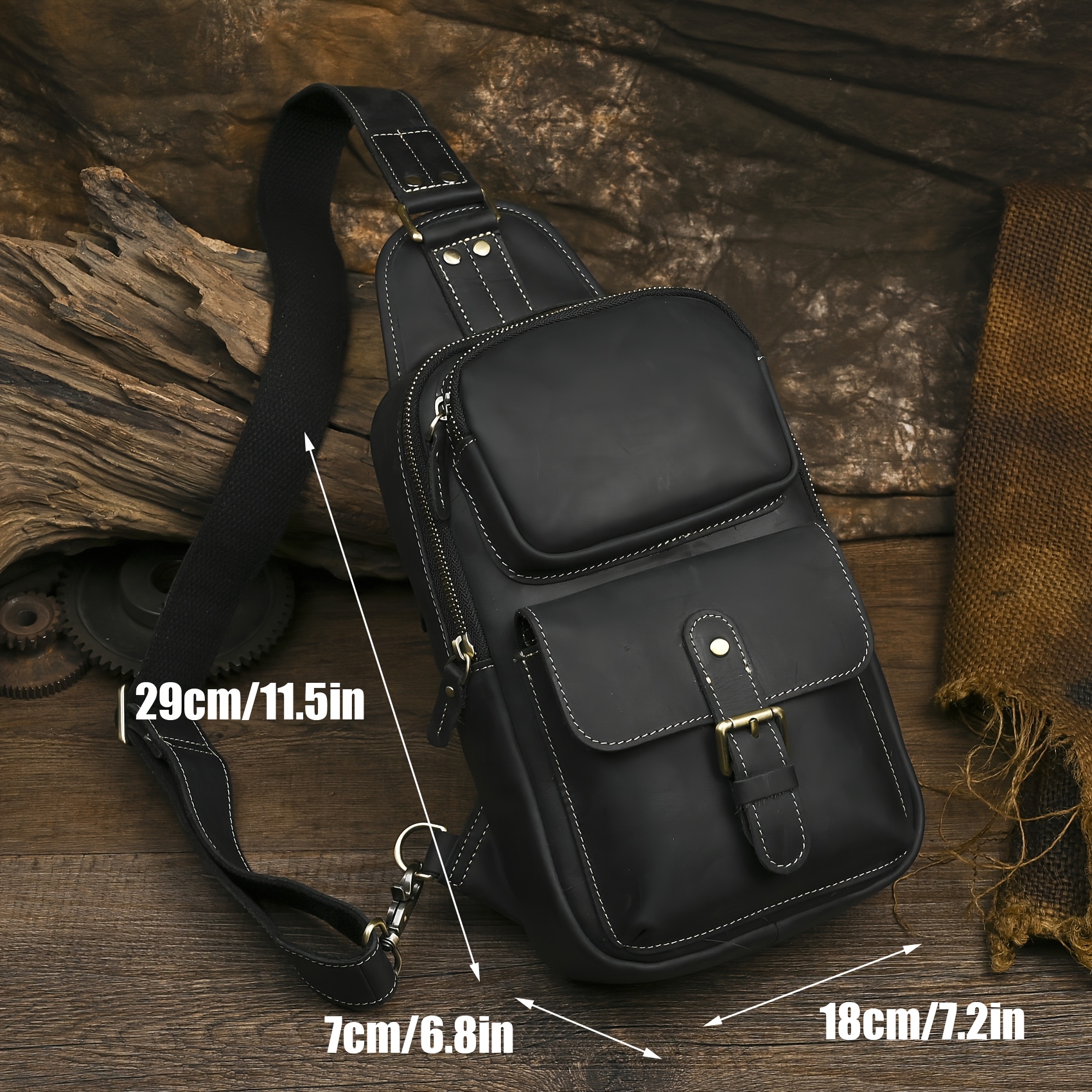 Premium Cowhide Chest Bag 1315