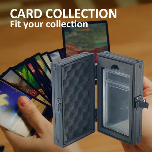 1pc * Fibre Pattern Single 1-Slot Trading Card Case Storage Box for PSA BGS CGC or * Card Holder Scorecard Grading Board Storage Case, The * for Cards (Not * Cards) 1pc * Fibre Pattern Single 1-Slot Trading Card Case Storage Box for PSA BGS CGC or * Card Holder Scorecard Grading Board Storage Case, The * for Cards (Not * Cards)