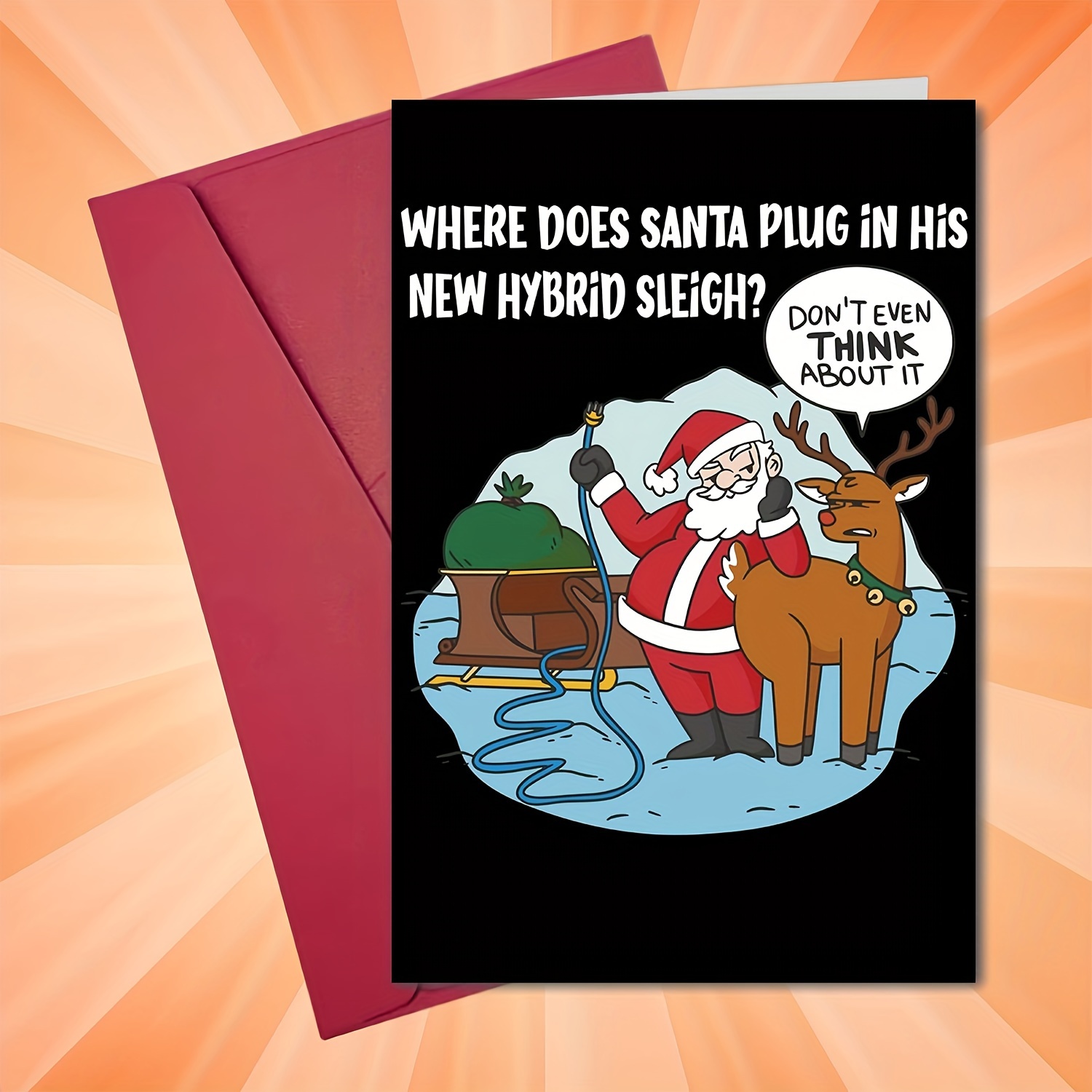 

Funny Christmas Card With Envelope - Family, Friends, Colleagues & Bosses - Greeting For Everyone, Christmas Gifts, Best For Christmas