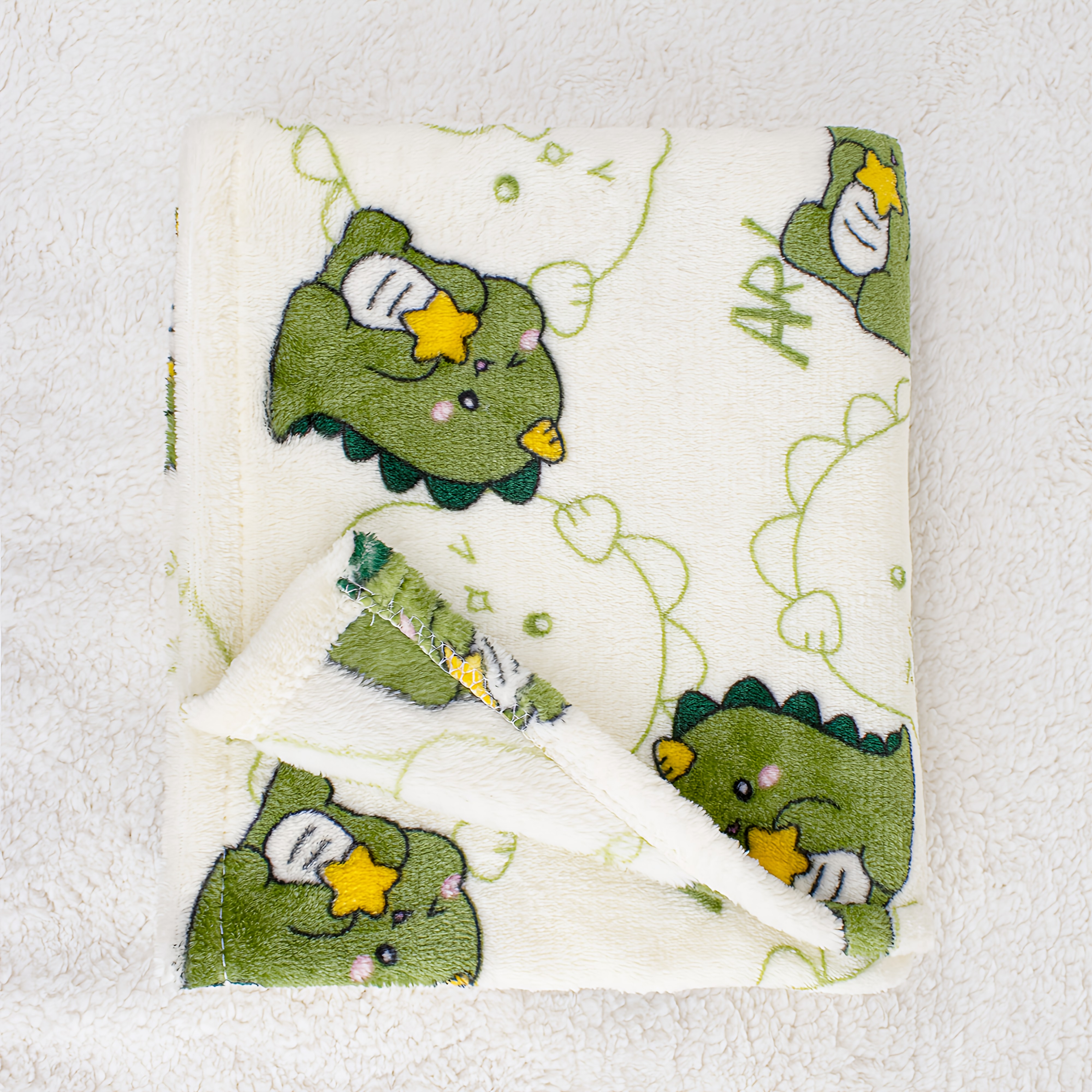 Image of 1pc Baby Blanket, Printed Baby Throw, Stroller Cover Blanket, Air-conditioned Room Blanket, Soft And Comfortable Small Blanket, Suitable For Use In
