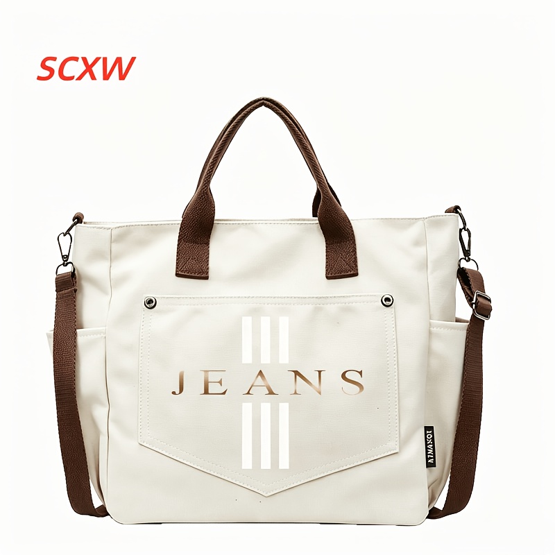 TEMU Bolso de de gran capacidad, lujoso bolso cruzado de mujer con estampado de doradas y cierre de cremallera, correa ajustable, multicolores