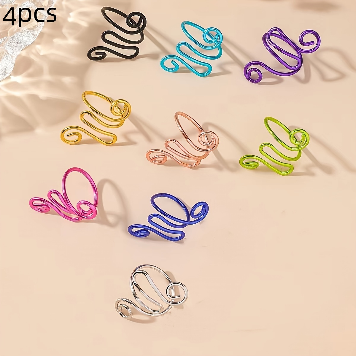 4pcs Ergonomic Crochet Ring Finger Knitting Tools - Adjustable For Faster, Precise Work - Time- Yarn Guide Additions