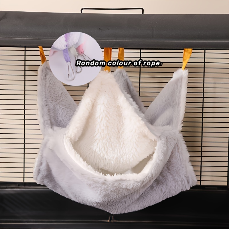 TEMU Small Pet Cage Hammock, Triple-layer Sugar Glider Hammock, Hamster Cage Accessories Bedding Cozy Small Animals Bed For Chinchilla Parrot Sugar