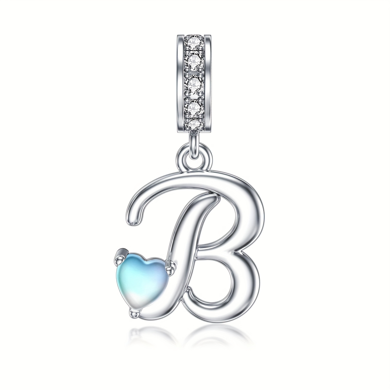 Image of Initial Charms 925 Sterling Silver Alphabet Letter Beads Charm For Bracelet Necklace Letter Jewelry Gifts For Women Girls
