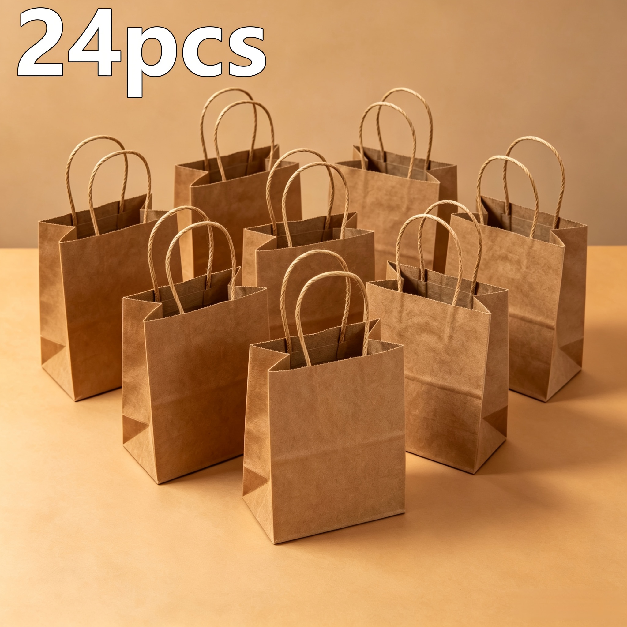 TEMU Small Shopping & Goodie Bags For Her/him - Made Of High-quality Paper With Handles, Featuring A Foldable Design, Durable And Reusable. Suitable