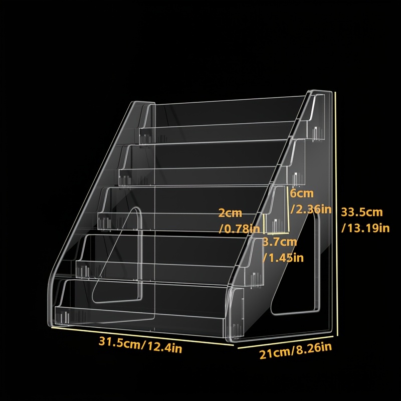 1pc High- Stepped Storage Rack, Suitable For Badges, Figurines, Cards, Multi-functional Display Storage Rack, Acrylic Transparent Display Rack, Standing Shelf, Standing Shelf
