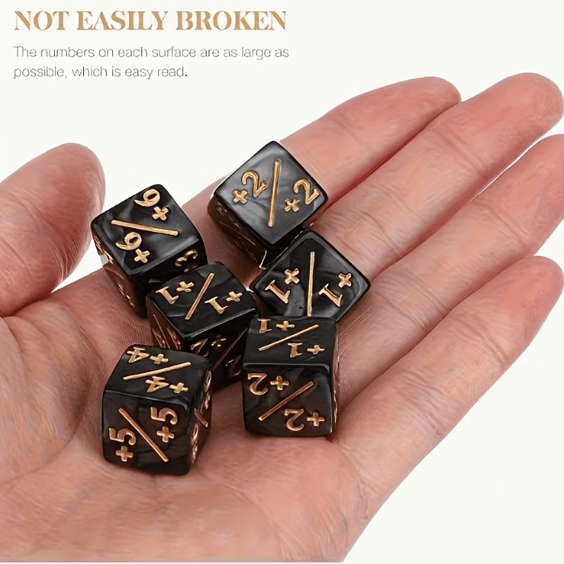 Pearlescent Black Dice Counter, Gaming Accessory