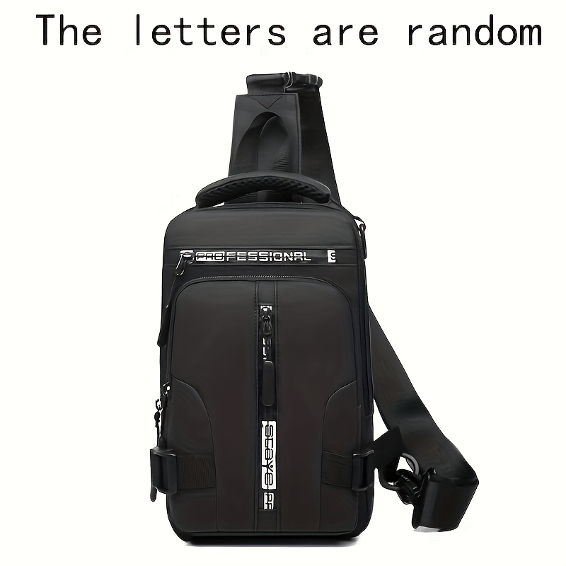 TEMU Anti-theft Motorcycle Backpack With Lock, Convertible Crossbody Bag, Zippered Anti-theft Compartment, Adjustable Shoulder Strap, Commuting And