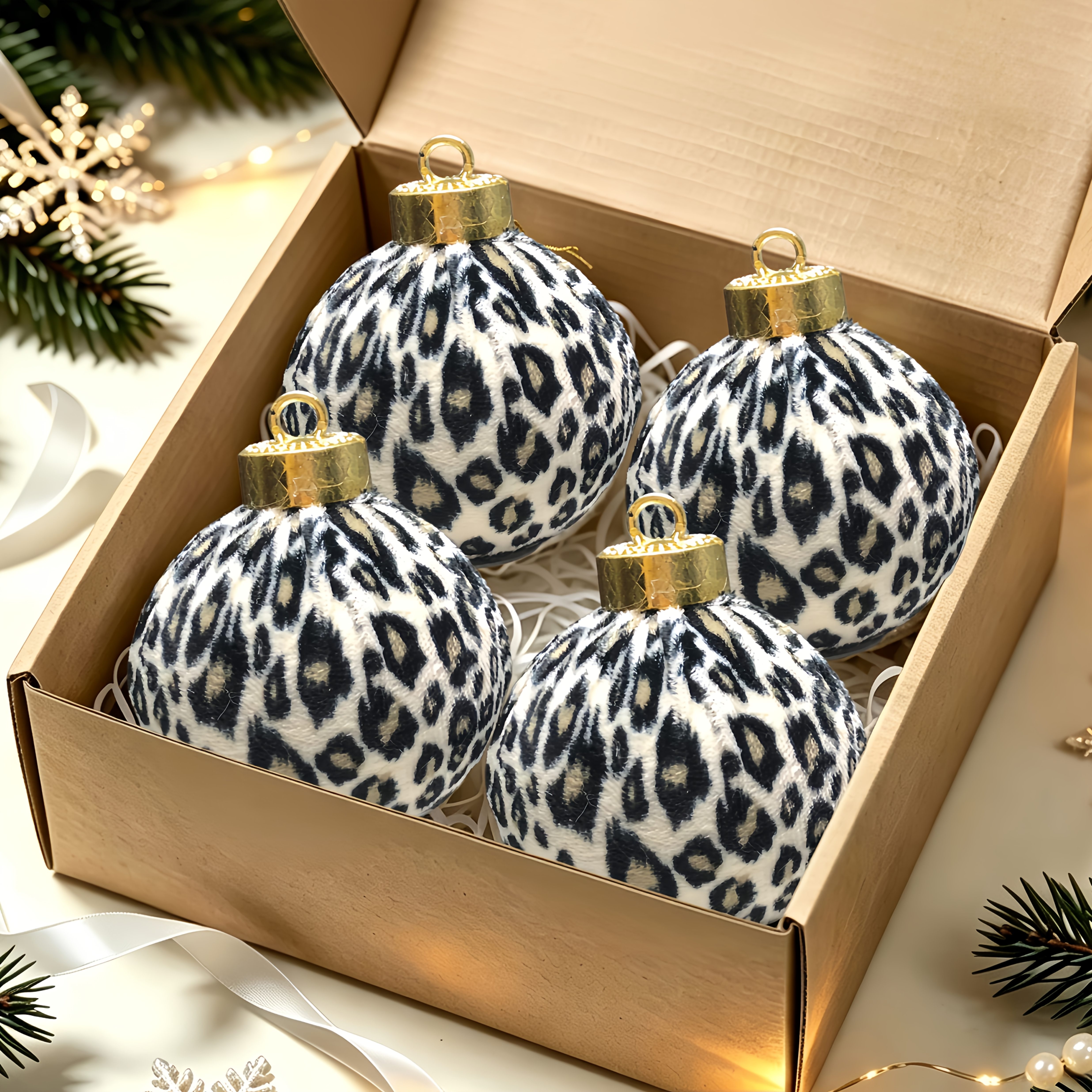 TEMU Décorations de Noël à suspendre, rondes et , style bohème à imprimé vache - 8 cm/3,15 pouces, en plastique avec de vache, pour , anniversaires,