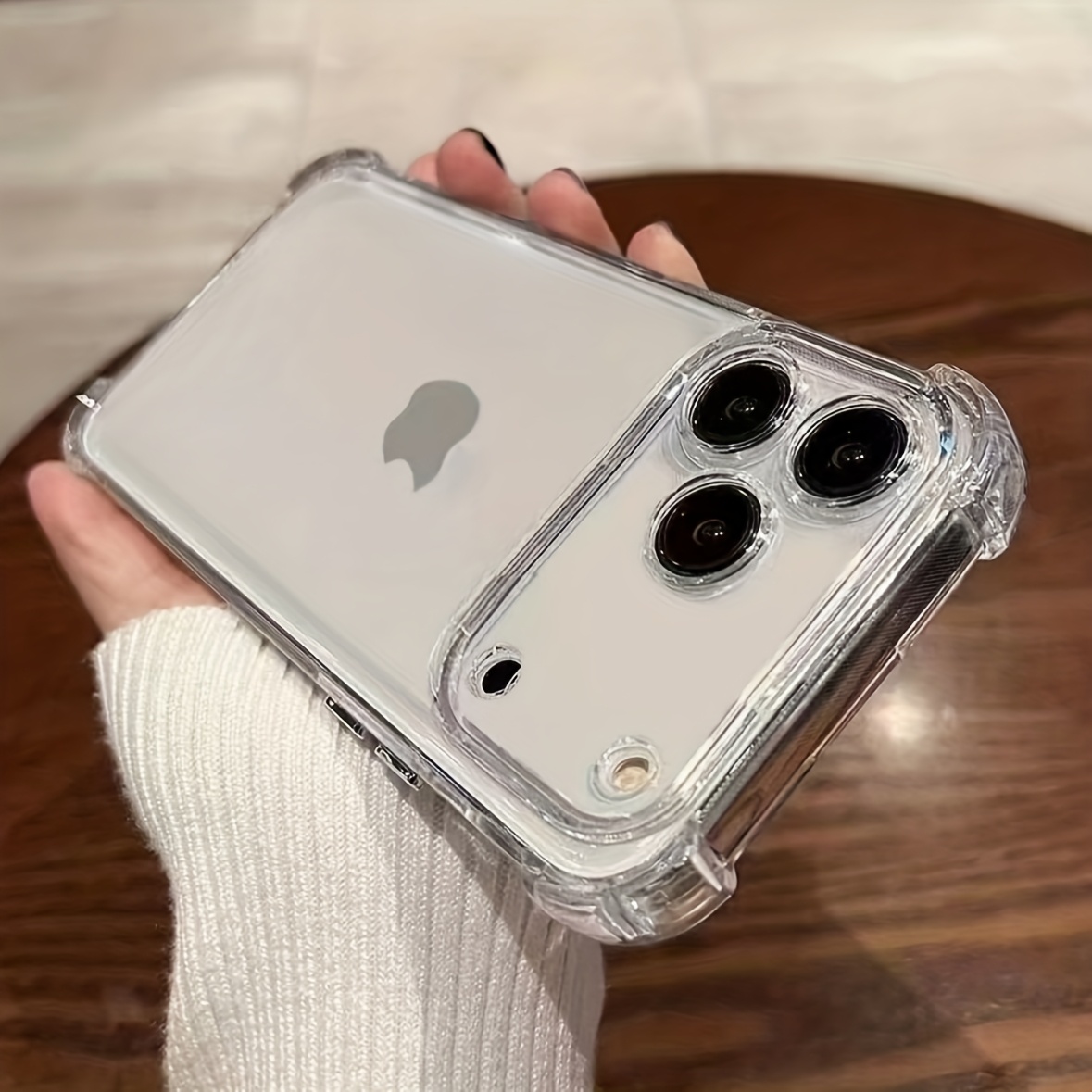 TEMU Phone Case Highend Transparent Shockproof Bumper Case For Iphone 17 Pro Iphone 17 Pro Max Iphone 17 Air And Iphone 17  Ultraprotective