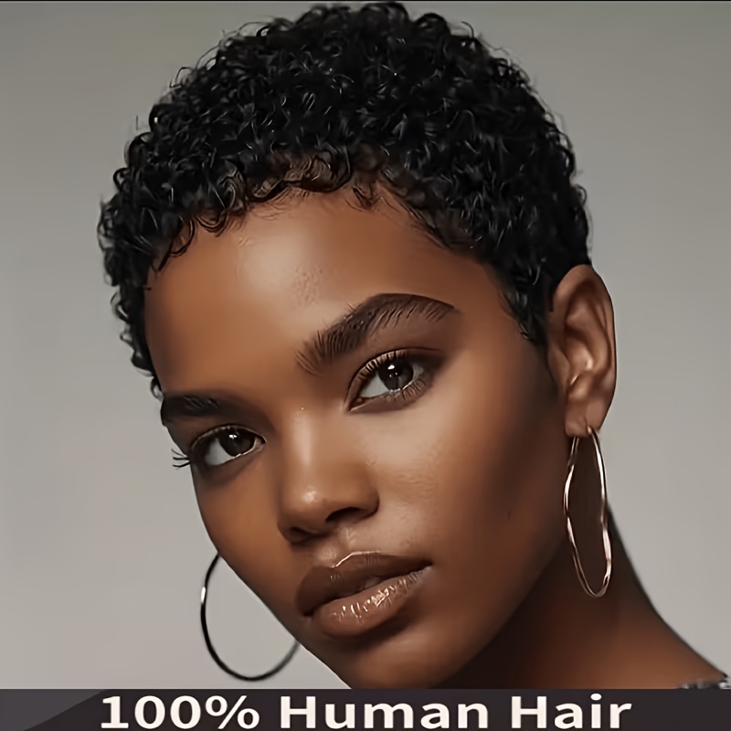TEMU Natural Short Curly Wig With Bangs, 180% Density Glueless Wig, Lightweight Breathable Wig For Women, Perfect For Daily Life, Parties & Events
