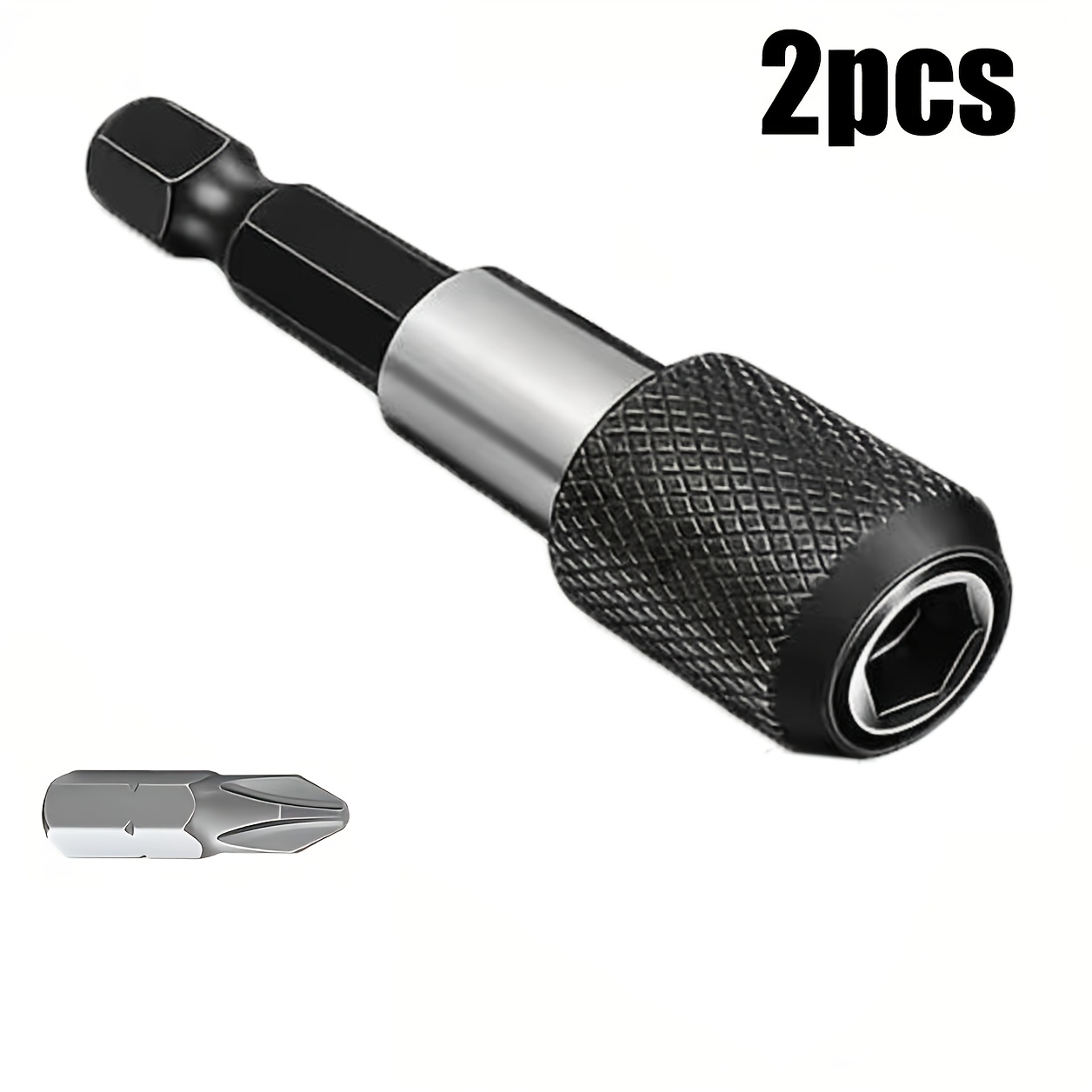 TEMU Magnetic Anti-slip Positioning Screwdriver Bit | Adjustable Screw Depth, 1/4" Hex Shank, Includes Bit, Suitable For Hardwood Floors, Ceilings,