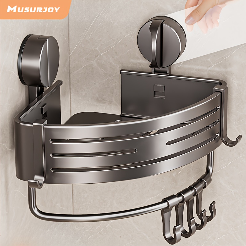 

Musurjoy Bathroom Corner Shelf - Wall-mounted, , Storage Organizer For