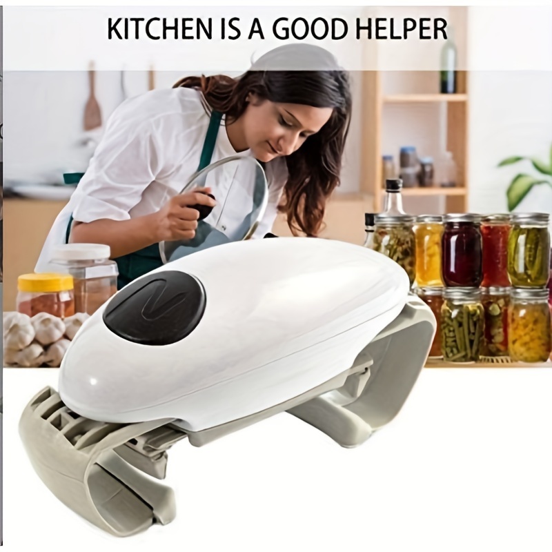 1pc Jar Opener,Automatic Jar Opener,Deluxe Model With Improved Torque,Kitchen Gadgets For Home,Electric Handsfree Easy Jar Opener–Works On All Jar Sizes