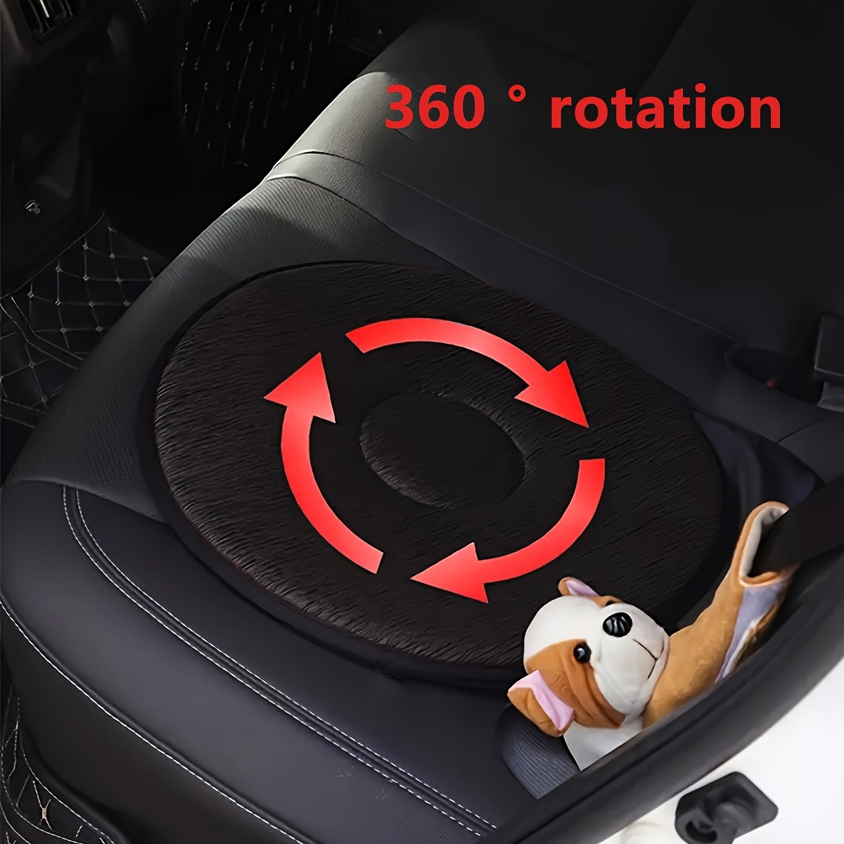 

360° Rotating Cushion For Car And Use, Pad, Sponge-filled Synthetic , For Elderly & Pregnant, 1pc - No Needed, Box,, For Storage