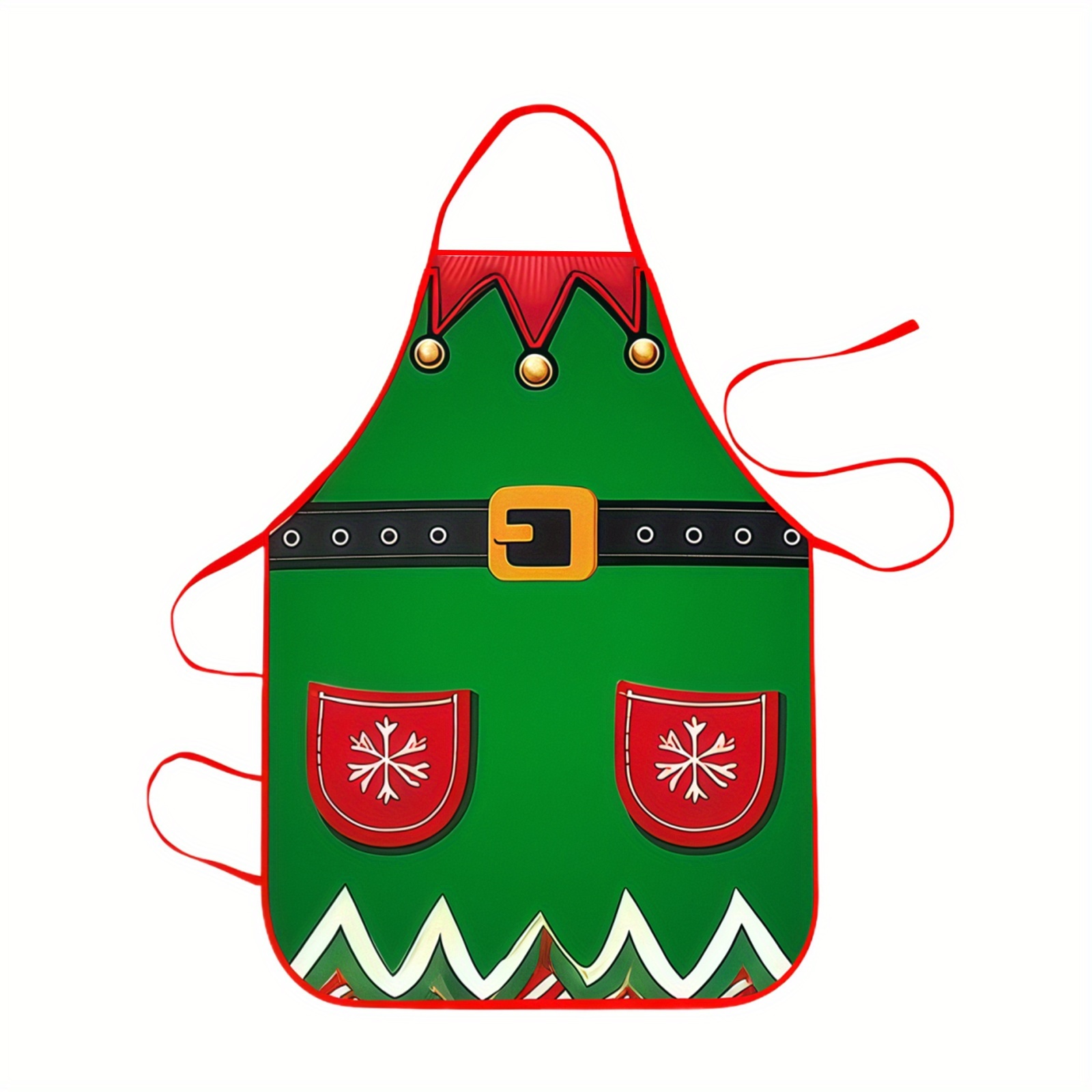 TEMU 4 Styles de Tabliers de Noël, Tabliers à de Noël Originaux, Adaptés aux Tenues Thématiques de Noël, Elfes de Noël, Décorations de Cuisine de