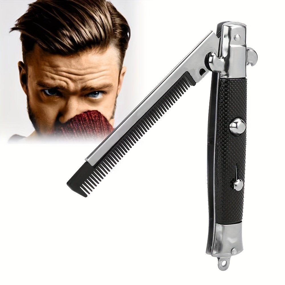 

1pc Spring Pocket Size Hairdressing Comb, Retro Oil Head Hair Styling Comb, Travel Essentials