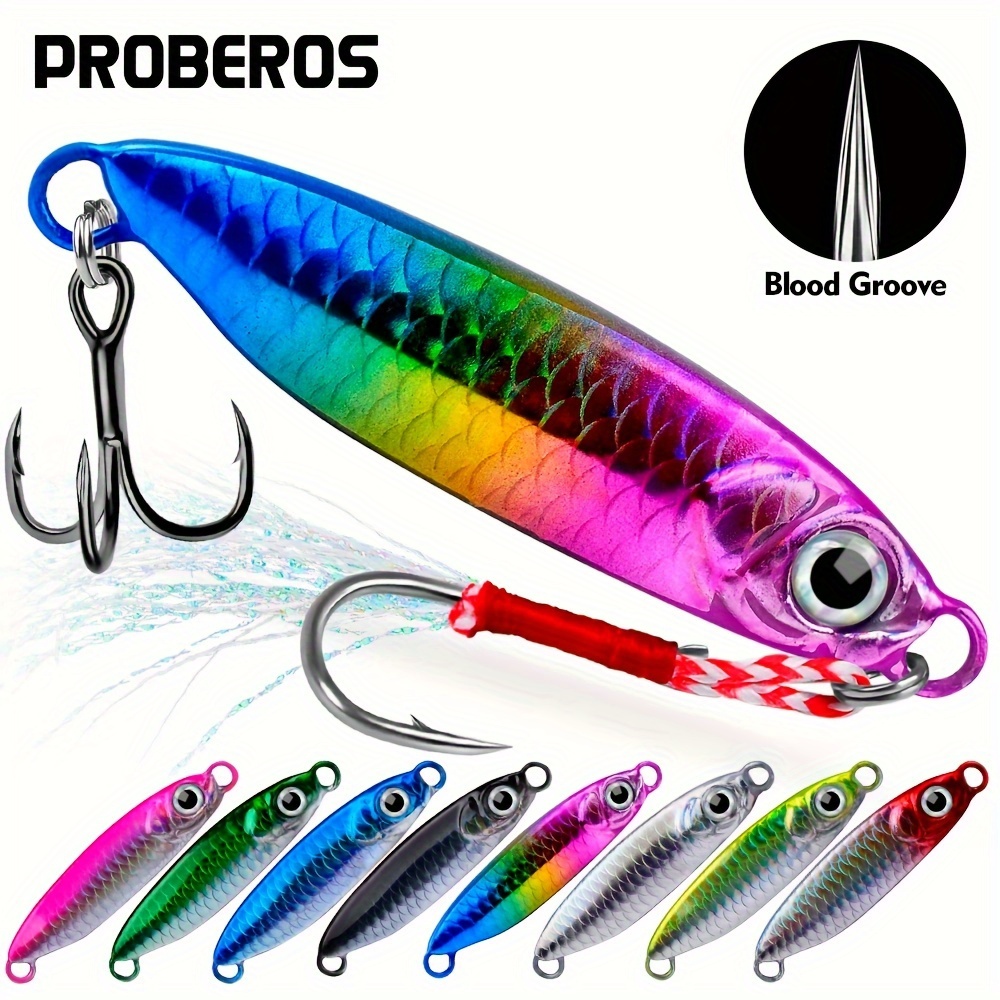 Saltwater Fishing Jig Kit Slow Pitching Lures With Luminous Stick For  Vertical Jigging Includes Lead Jigs For Enhanced Performance, Buy More,  Save More